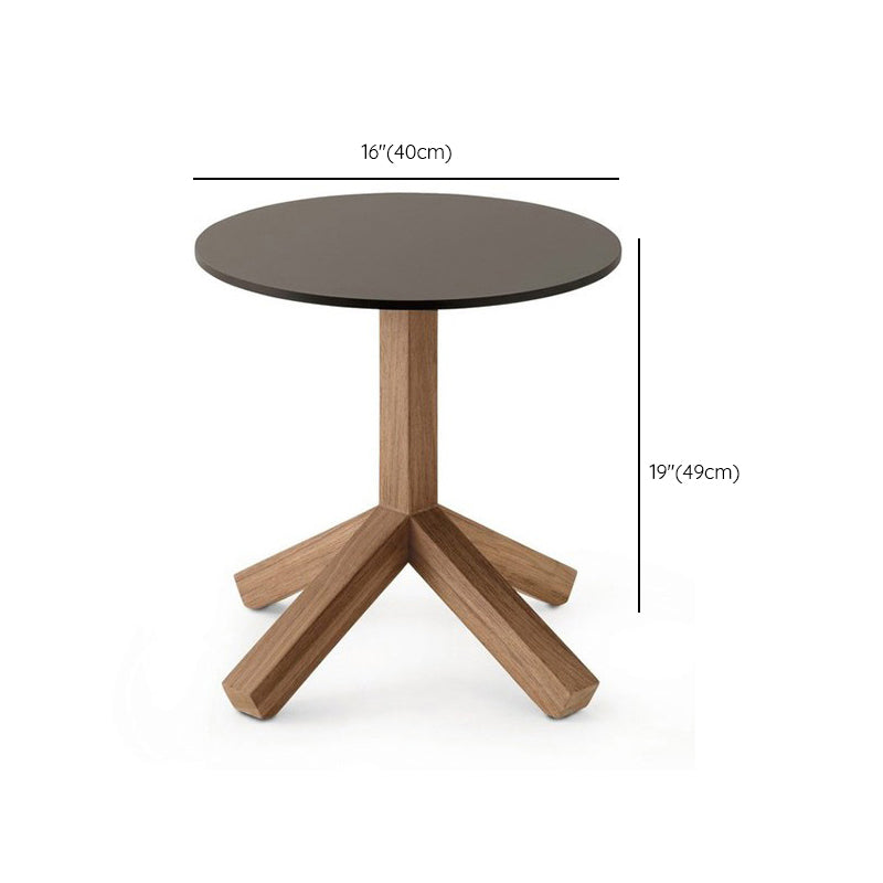 Modern Rattan Side Table Outdoor Patio Table with Aluminum Frame