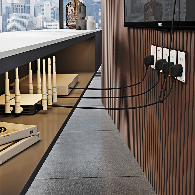 Stone TV Stand Console Wall Mounted Media Console with Drawers