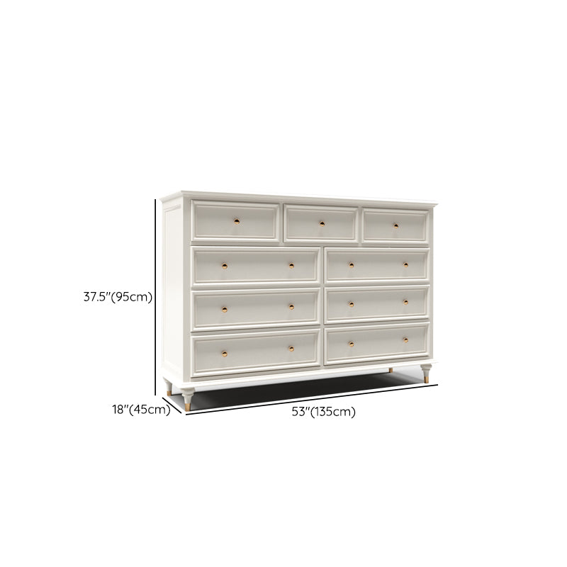 Traditional Storage Chest Solid Wood Dresser with 9/8/7/5 Drawers