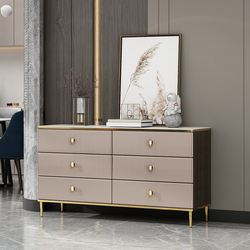 Classic Glam Dresser Wooden Storage Chest Dresser with 6 Drawers