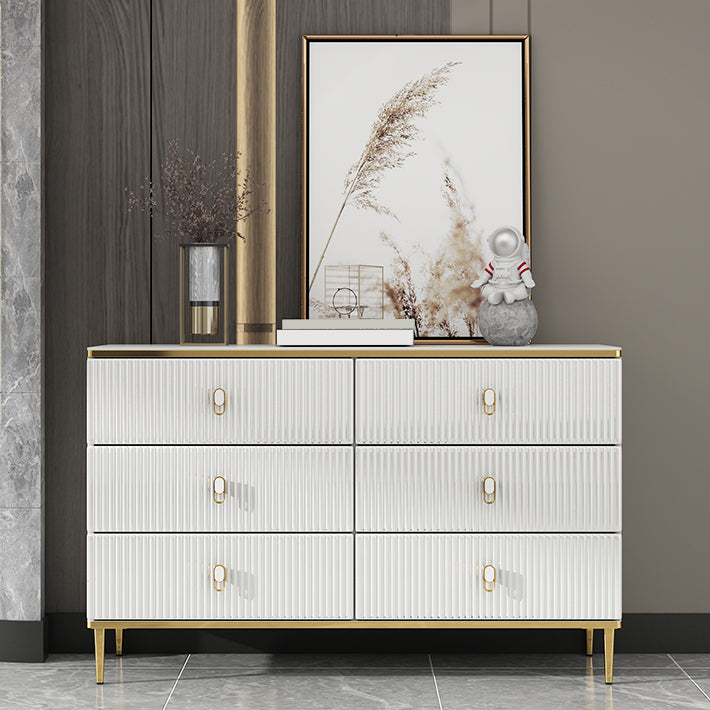 Classic Glam Dresser Wooden Storage Chest Dresser with 6 Drawers