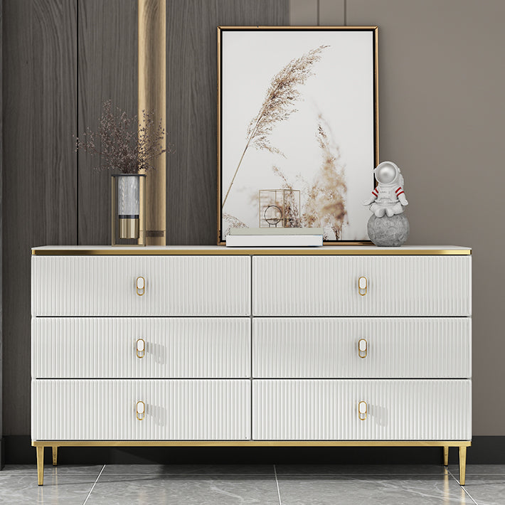 Classic Glam Dresser Wooden Storage Chest Dresser with 6 Drawers