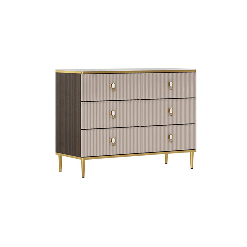 Classic Glam Dresser Wooden Storage Chest Dresser with 6 Drawers