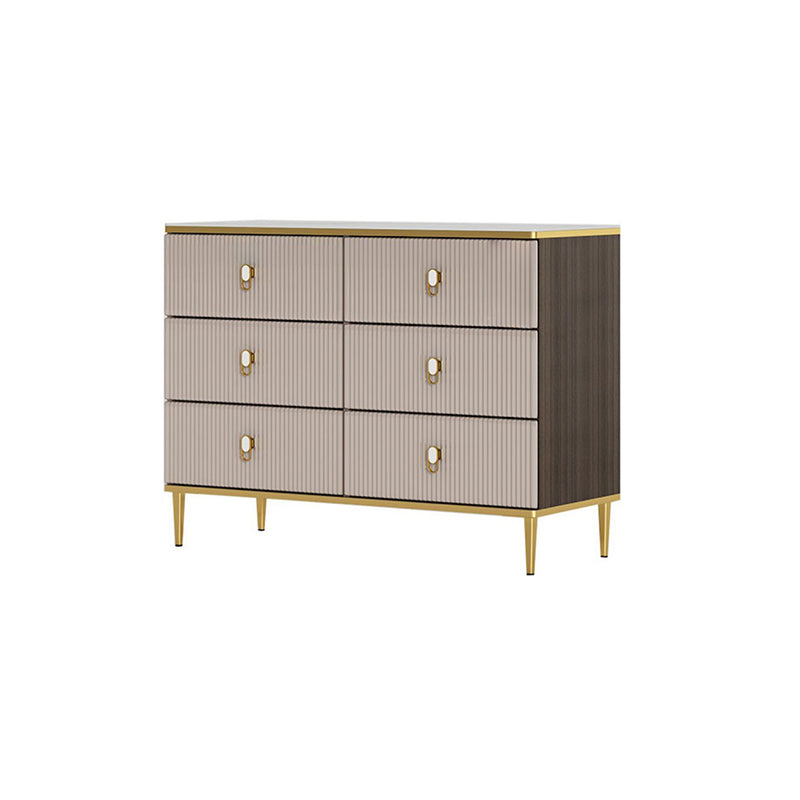 Classic Glam Dresser Wooden Storage Chest Dresser with 6 Drawers