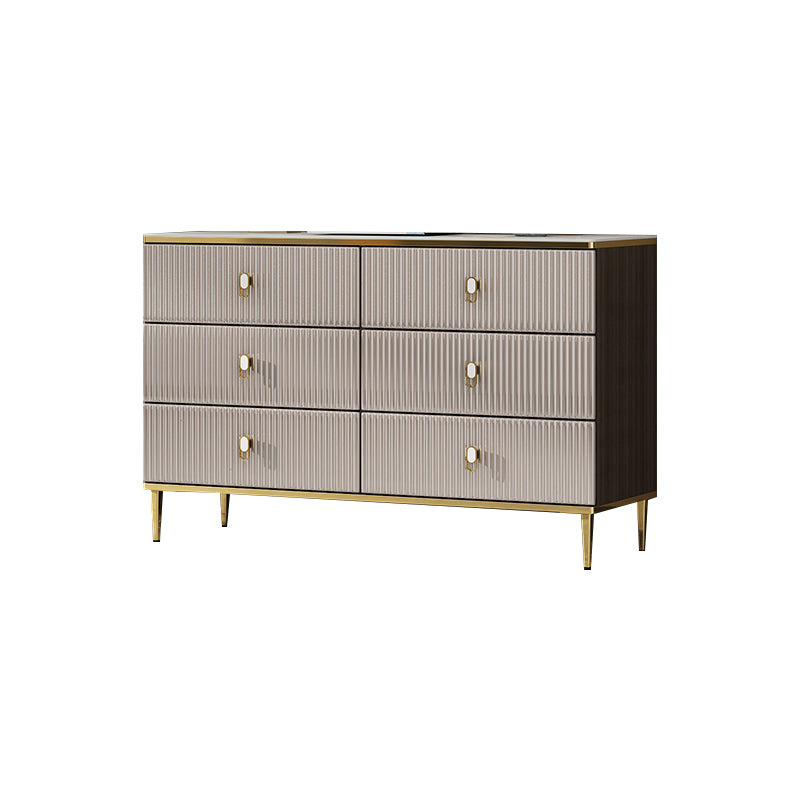 Classic Glam Dresser Wooden Storage Chest Dresser with 6 Drawers