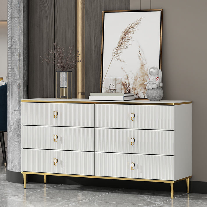 Classic Glam Dresser Wooden Storage Chest Dresser with 6 Drawers