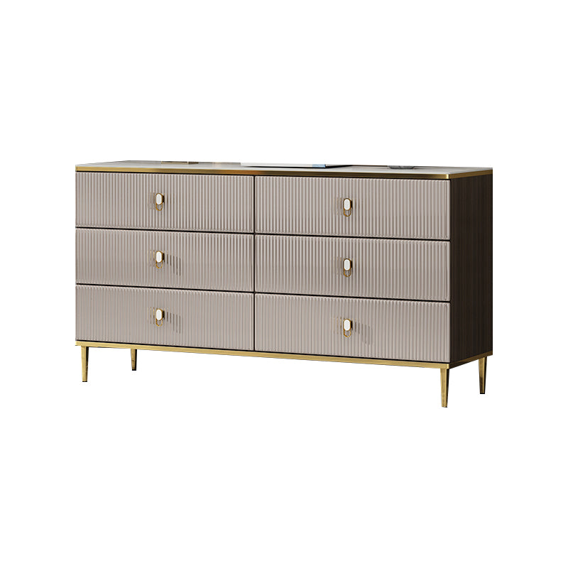 Classic Glam Dresser Wooden Storage Chest Dresser with 6 Drawers