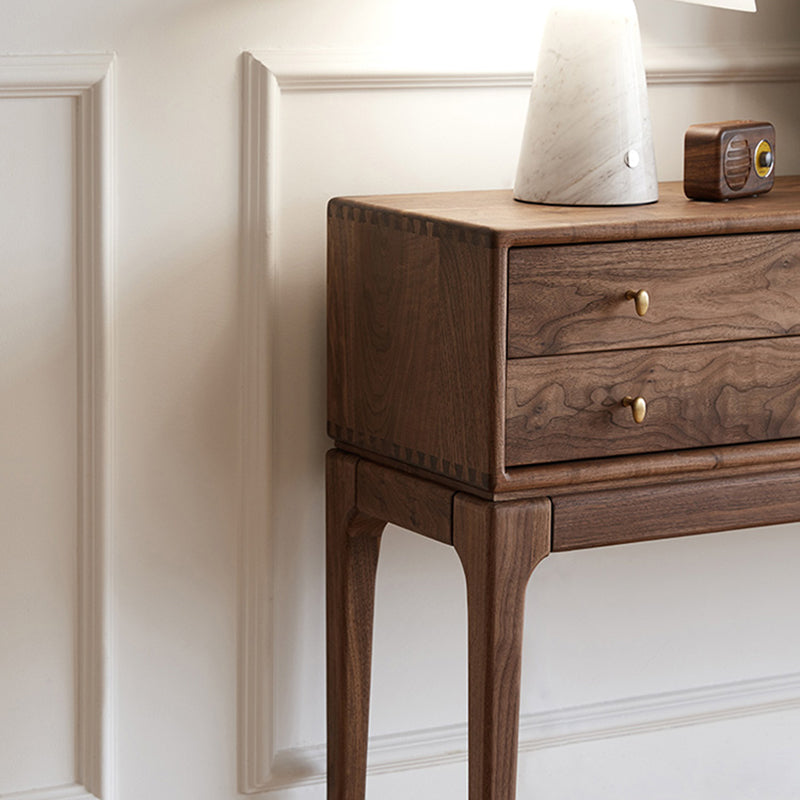 Rectangle Shape Contemporary Console Table with 4-Drawers Stone Console Sofa Table