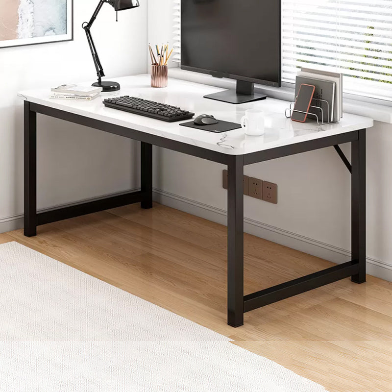 Industrial Engineered Wood Writing Desk Rectangular Desk with Metal Legs