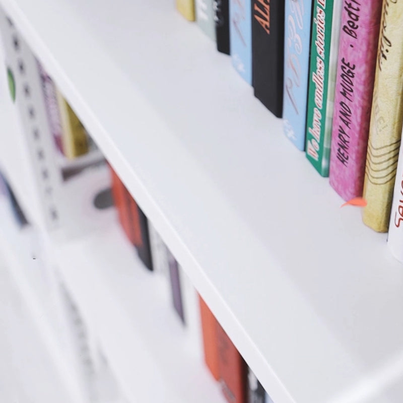 Modern Open Back Bookshelf Standard Metal Bookcase with Shelves