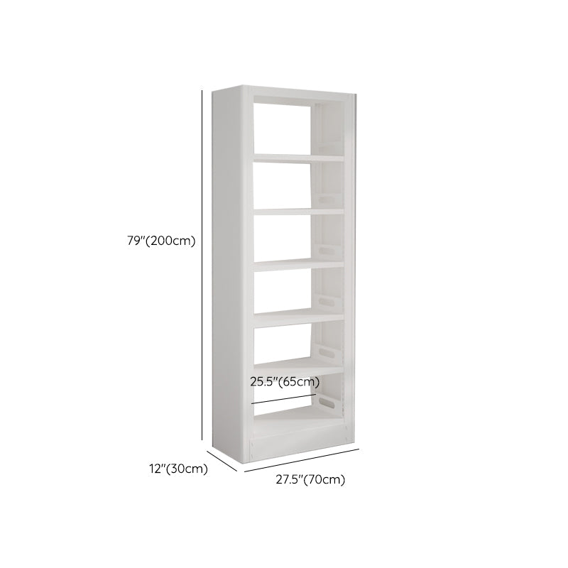 Modern Open Back Bookshelf Standard Metal Bookcase with Shelves