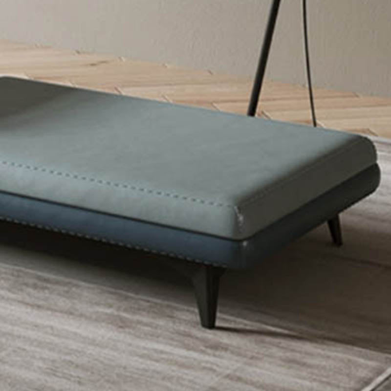 Modern Entryway Bench Rectangle Seating Bench with Upholstered and Metal Base