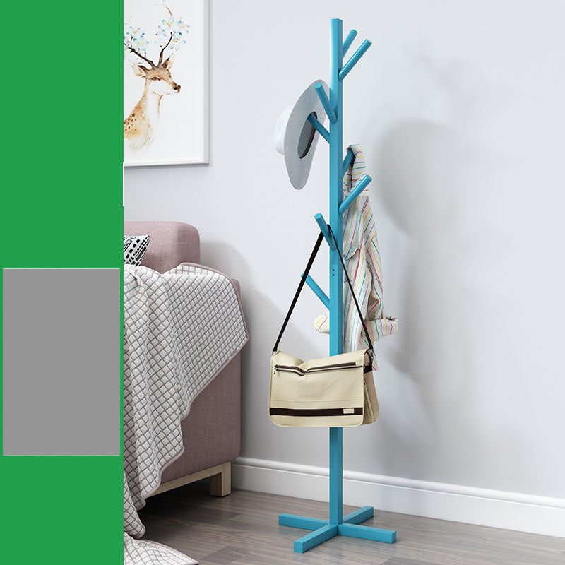 Free Standing Hall Tree Wood Nordic Style Coat Hanger with 8 Hooks