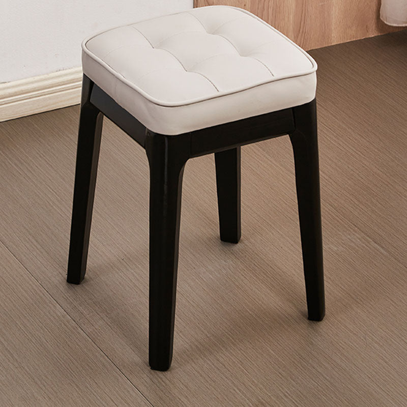 Contemporary Leather Standard Square Standard with Black/Brown/Grey Legs for Home