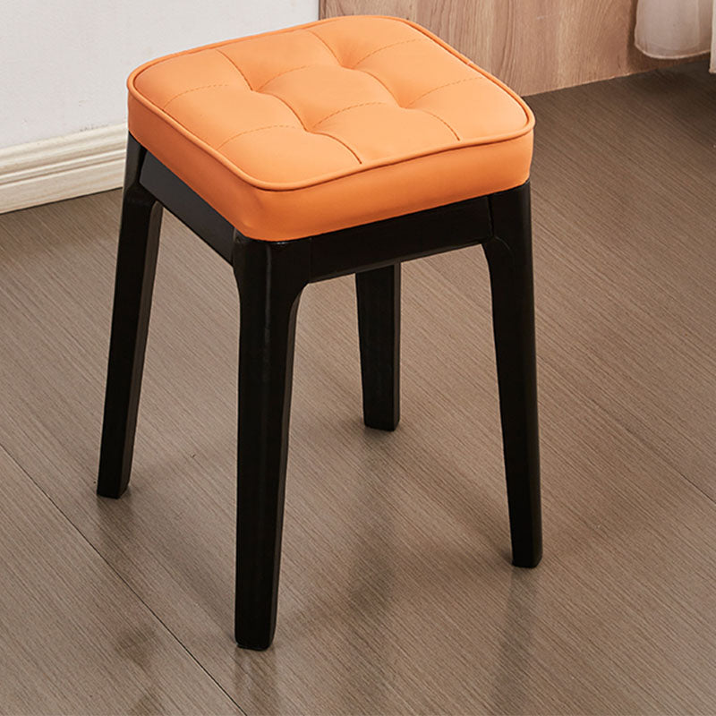 Contemporary Leather Standard Square Standard with Black/Brown/Grey Legs for Home