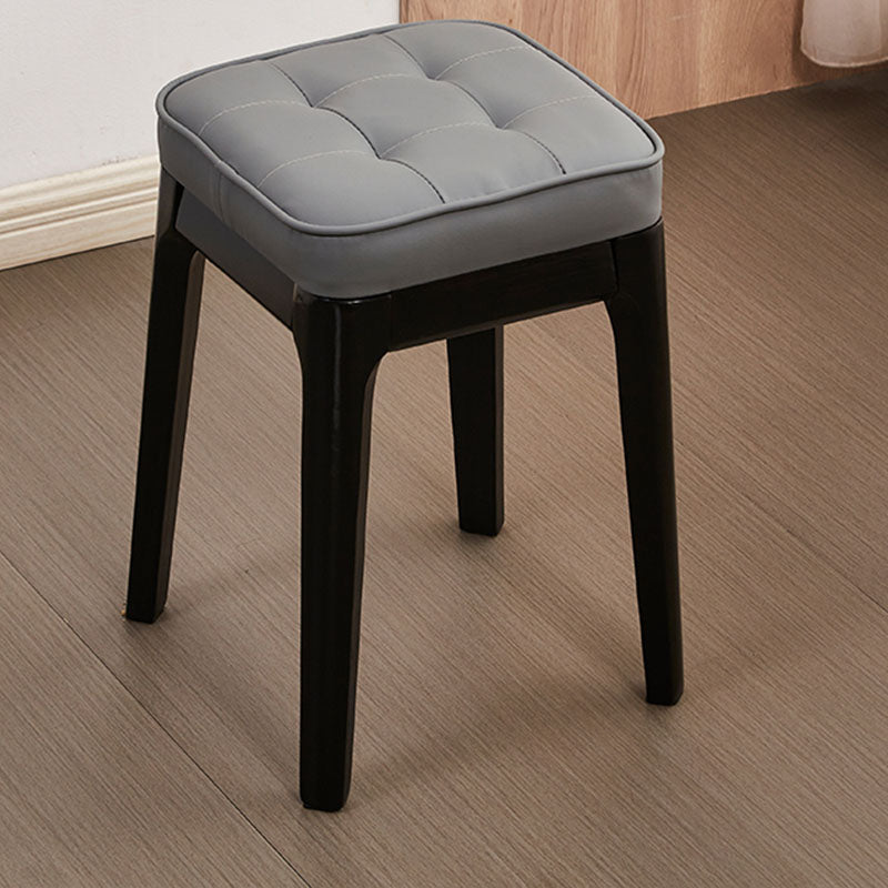 Contemporary Leather Standard Square Standard with Black/Brown/Grey Legs for Home