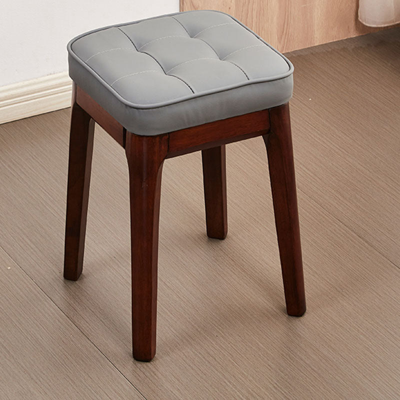 Contemporary Leather Standard Square Standard with Black/Brown/Grey Legs for Home