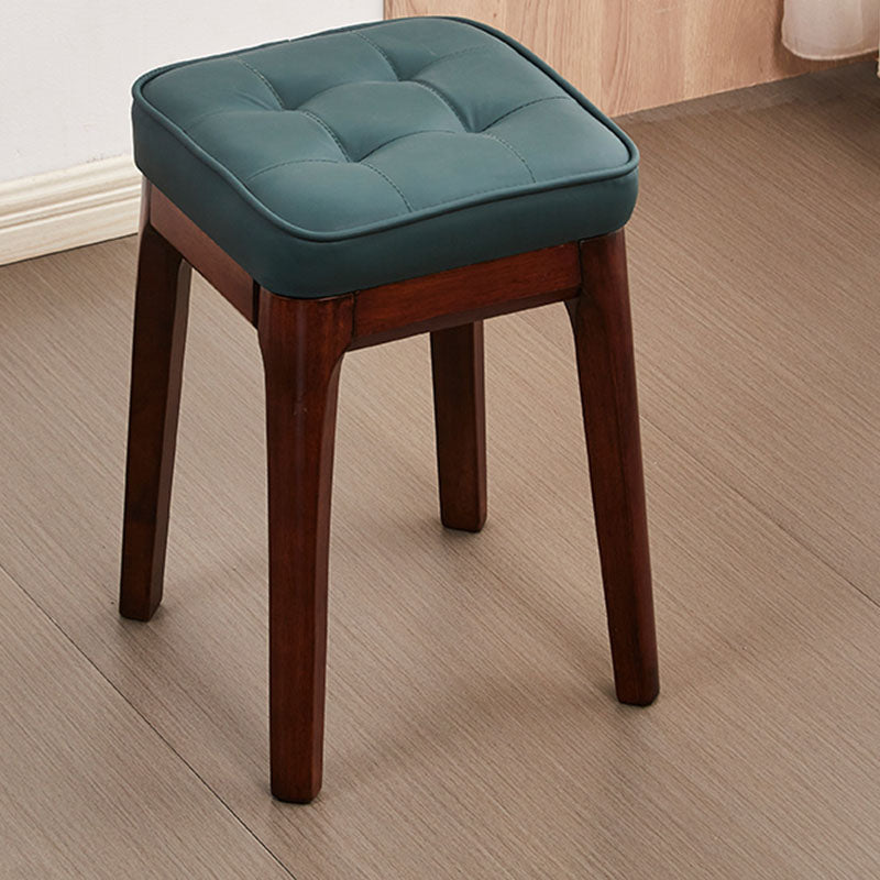 Contemporary Leather Standard Square Standard with Black/Brown/Grey Legs for Home