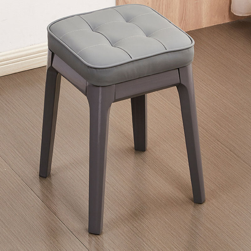 Contemporary Leather Standard Square Standard with Black/Brown/Grey Legs for Home