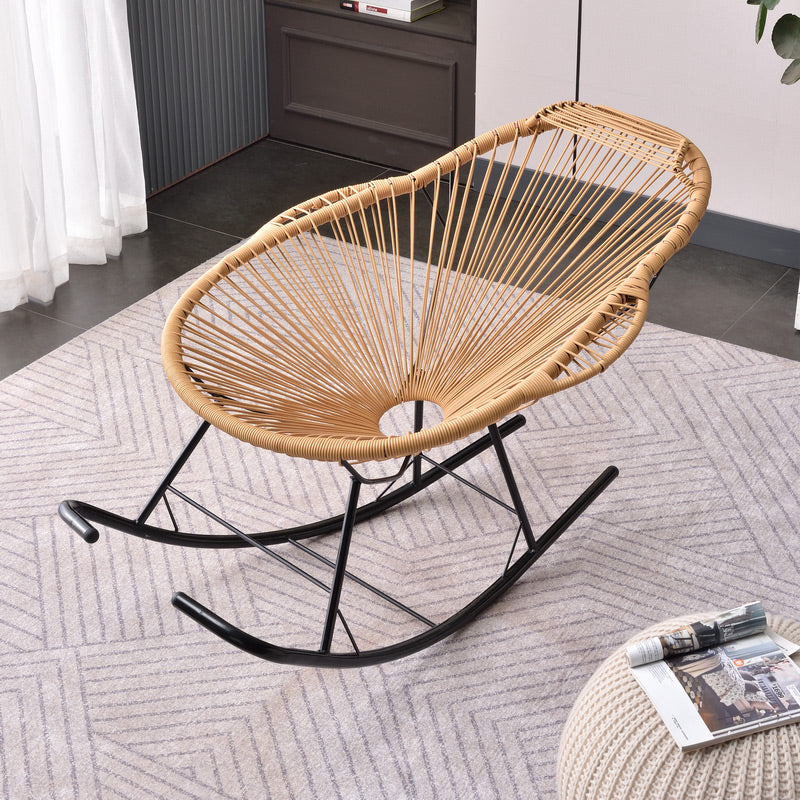 Simple Style Lounge Leisure Chaise Rocking Chair Home Iron Lazy Chair