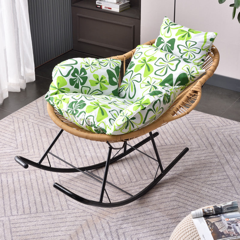 Simple Style Lounge Leisure Chaise Rocking Chair Home Iron Lazy Chair