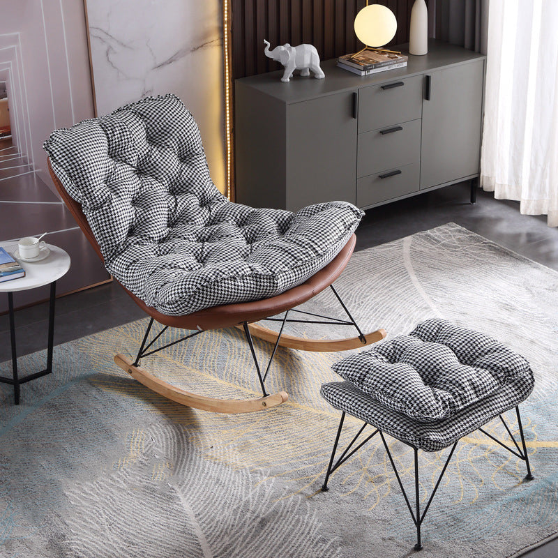 Contemporary Style Mother Feeding Rocking Chair Indoor Sofa Rocking Chair with Cushion