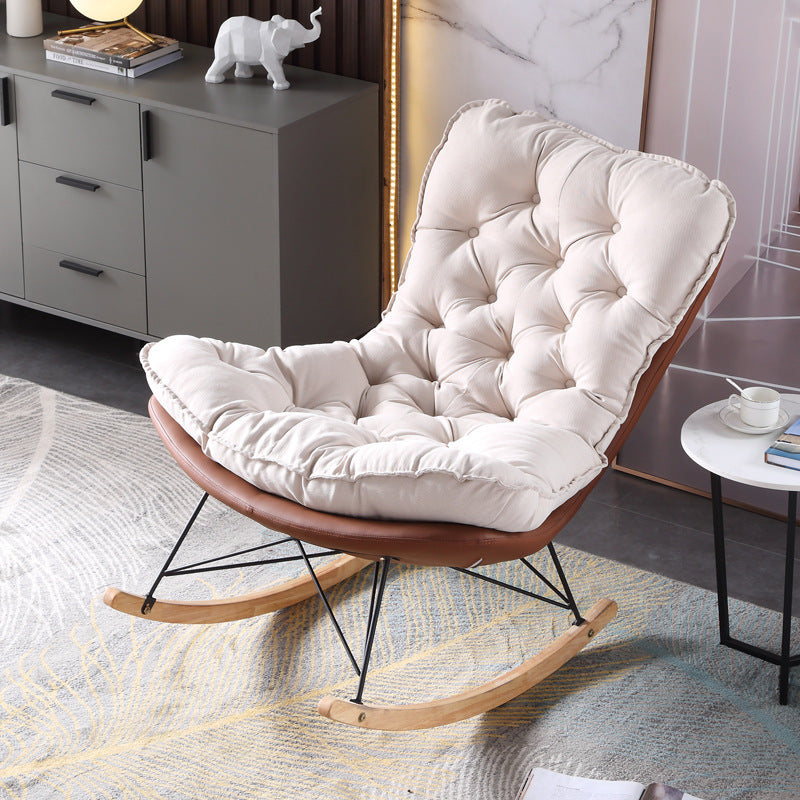 Contemporary Style Mother Feeding Rocking Chair Indoor Sofa Rocking Chair with Cushion