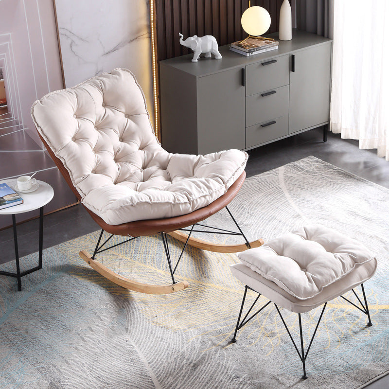 Contemporary Style Mother Feeding Rocking Chair Indoor Sofa Rocking Chair with Cushion