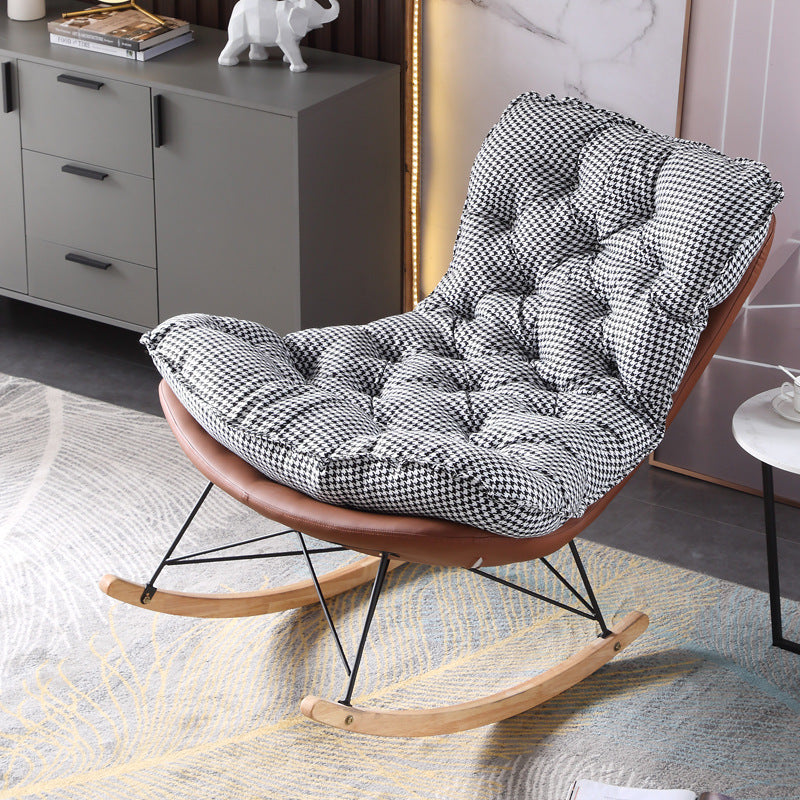 Contemporary Style Mother Feeding Rocking Chair Indoor Sofa Rocking Chair with Cushion