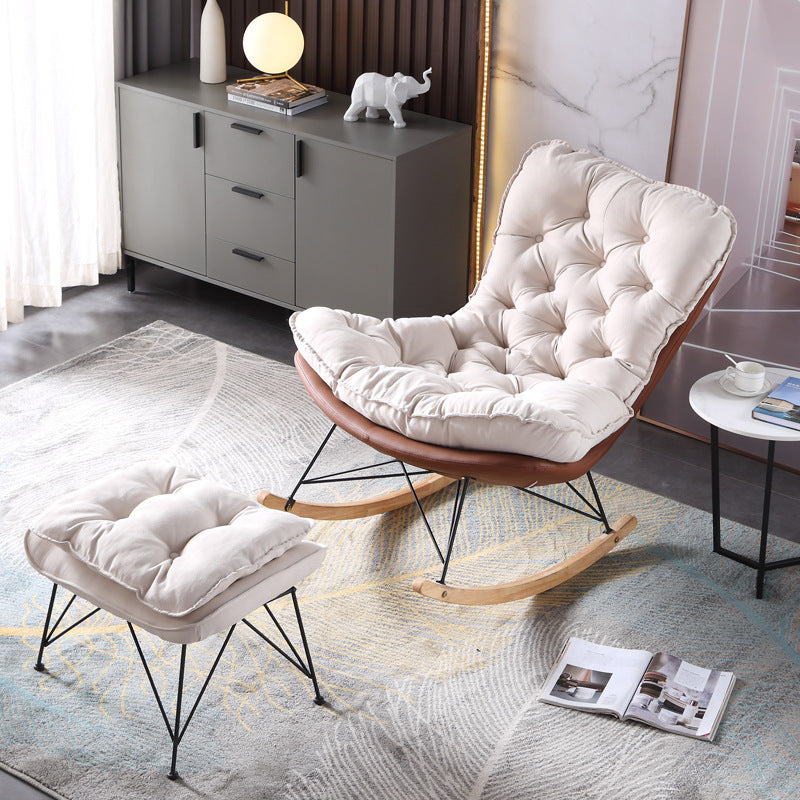 Contemporary Style Mother Feeding Rocking Chair Indoor Sofa Rocking Chair with Cushion