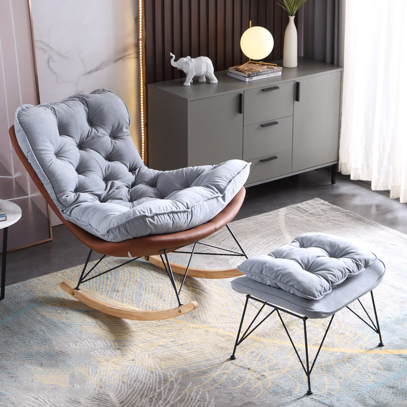 Contemporary Style Mother Feeding Rocking Chair Indoor Sofa Rocking Chair with Cushion