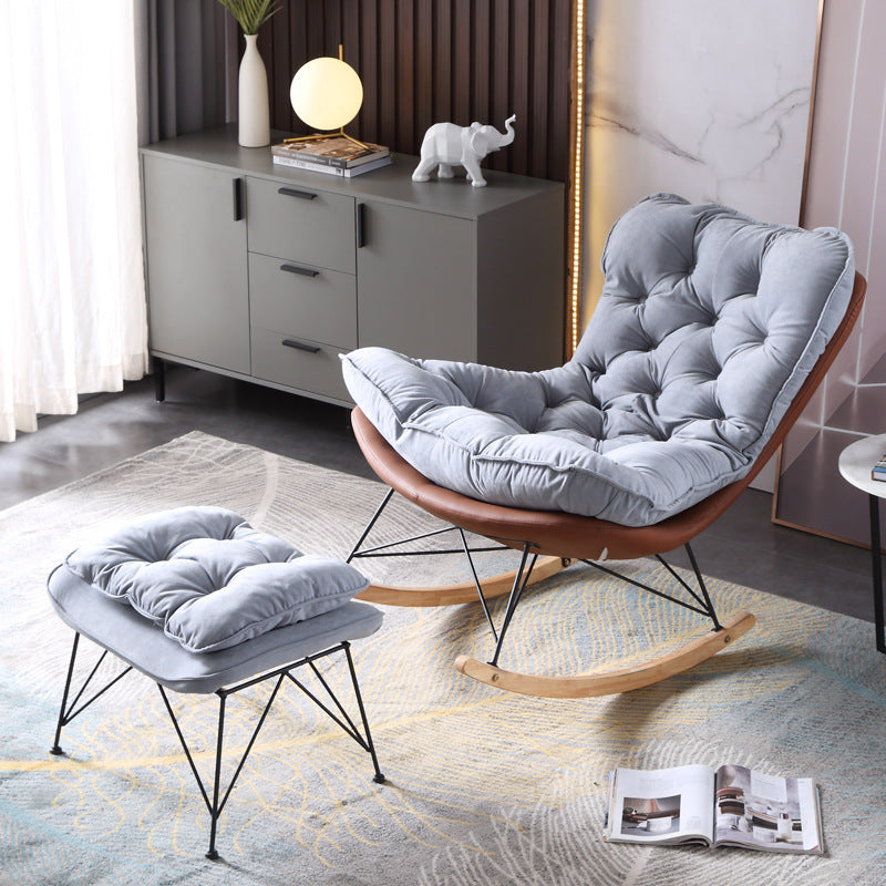 Contemporary Style Mother Feeding Rocking Chair Indoor Sofa Rocking Chair with Cushion