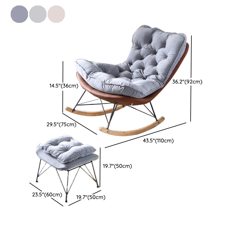 Contemporary Style Mother Feeding Rocking Chair Indoor Sofa Rocking Chair with Cushion