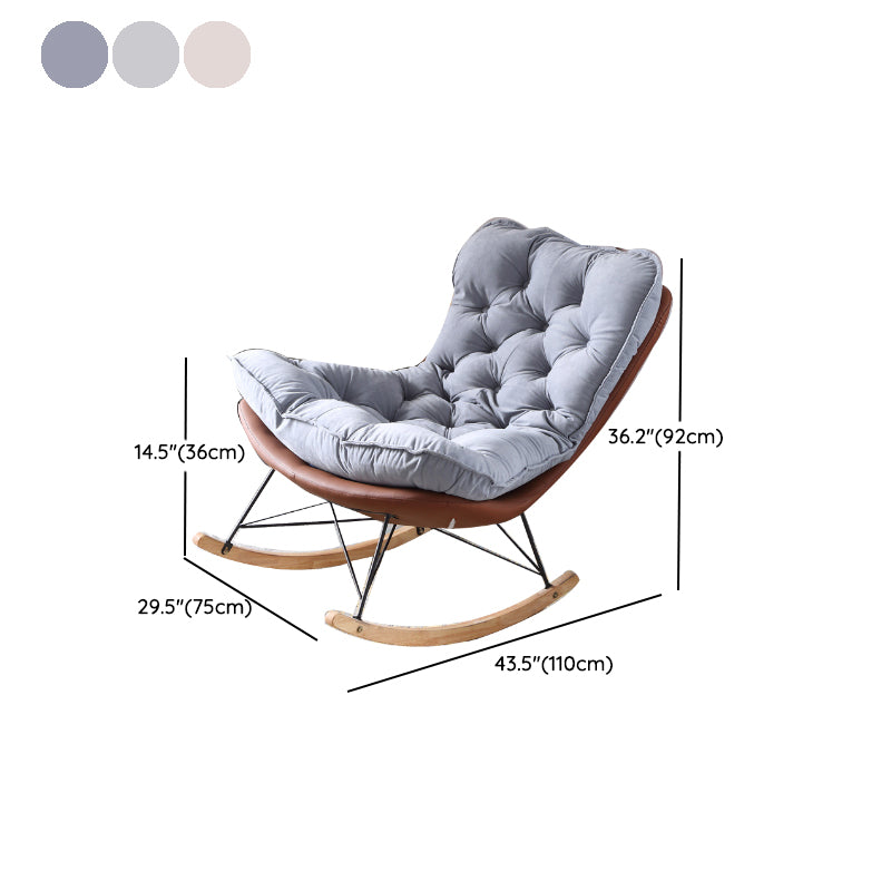 Contemporary Style Mother Feeding Rocking Chair Indoor Sofa Rocking Chair with Cushion