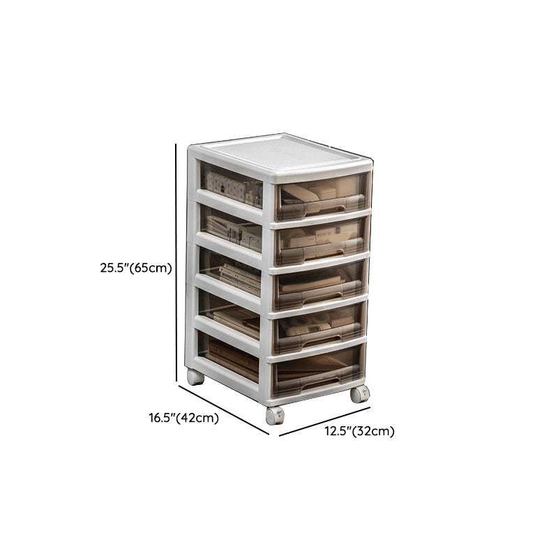 Vertical Transparent Filing Cabinet Modern Plastic File Cabinet