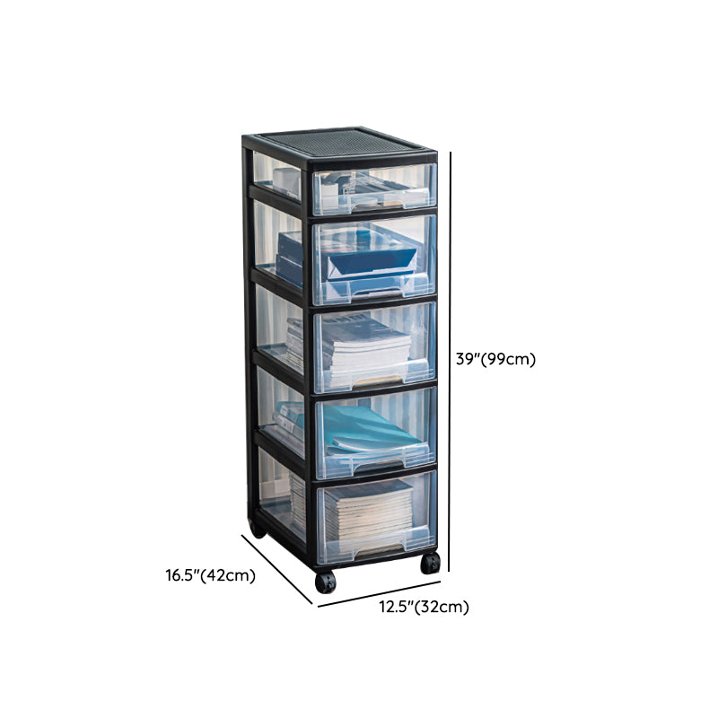 Vertical Transparent Filing Cabinet Modern Plastic File Cabinet