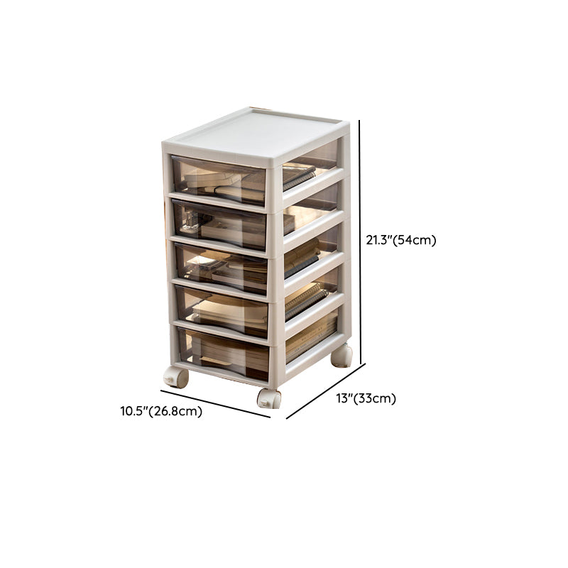 Vertical Transparent Filing Cabinet Modern Plastic File Cabinet