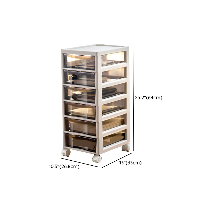 Vertical Transparent Filing Cabinet Modern Plastic File Cabinet