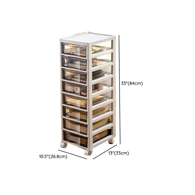 Vertical Transparent Filing Cabinet Modern Plastic File Cabinet