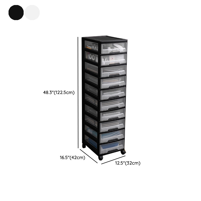 Vertical Transparent Filing Cabinet Modern Plastic File Cabinet