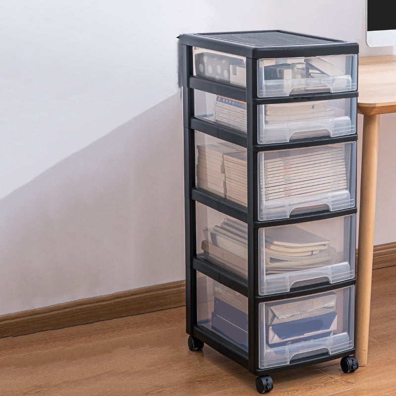 Modern Vertical Transparent File Cabinet Plastic Drawers File Cabinet