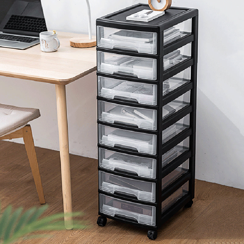 Modern Vertical Transparent File Cabinet Plastic Drawers File Cabinet