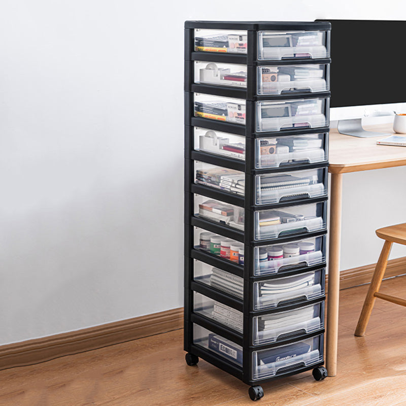 Modern Vertical Transparent File Cabinet Plastic Drawers File Cabinet