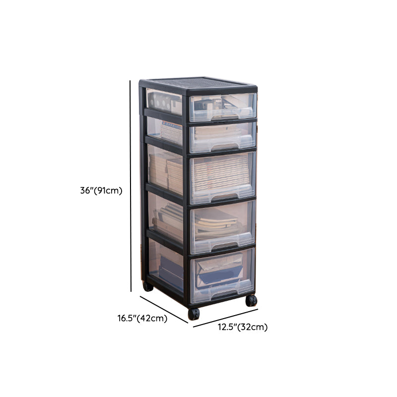 Modern Vertical Transparent File Cabinet Plastic Drawers File Cabinet