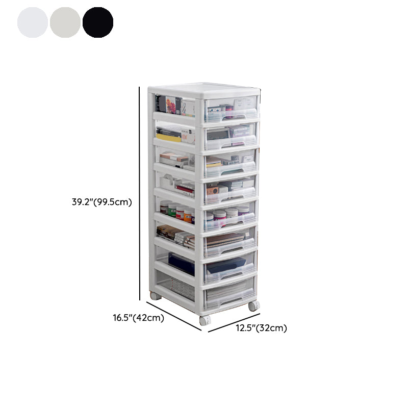 Modern Vertical Transparent File Cabinet Plastic Drawers File Cabinet