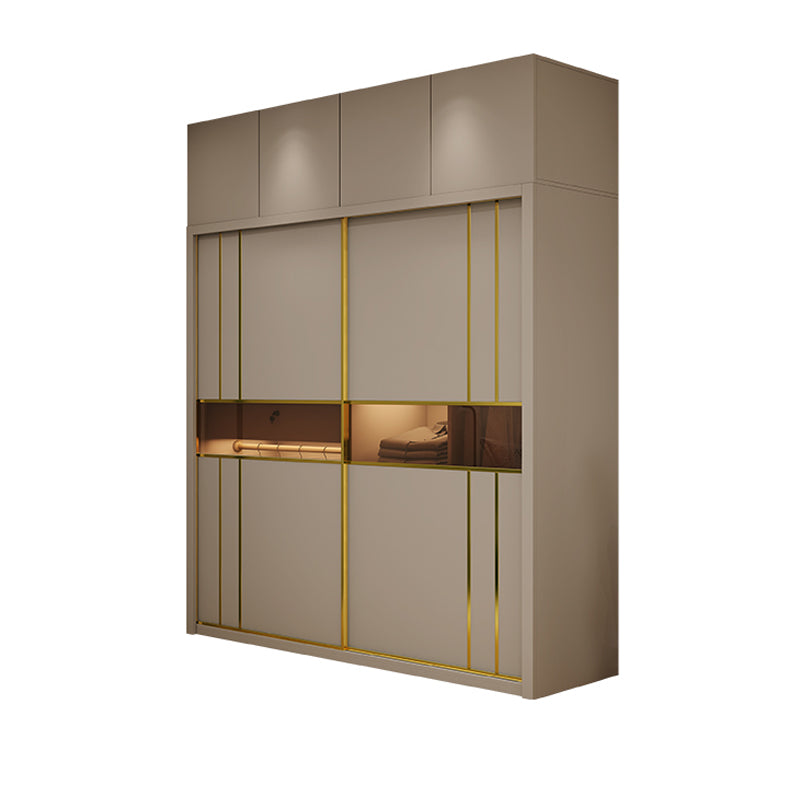Modern Sliding Door Wardrobe Cabinet Bedroom Wooden Storage Armoire