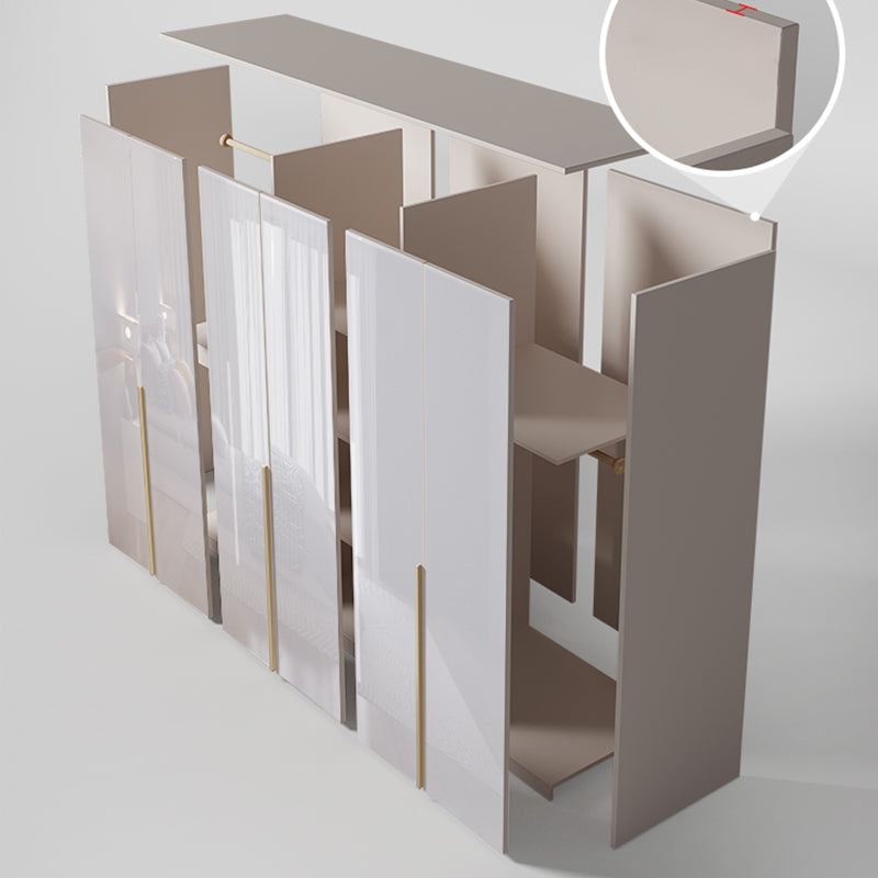 Bedroom Soft Close Doors Armoire Modern Style Wooden Wardrobe Cabinet