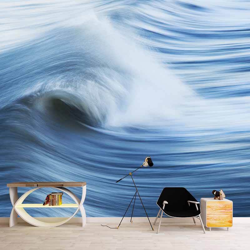 Non-Pasted Wall Mural Tropical Photography Sea Pattern Mildew Resistant Indoor