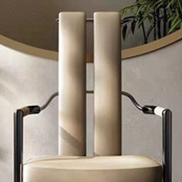 Modern Style Arm Chair Open Back Metal Dining Accent Chair for Home