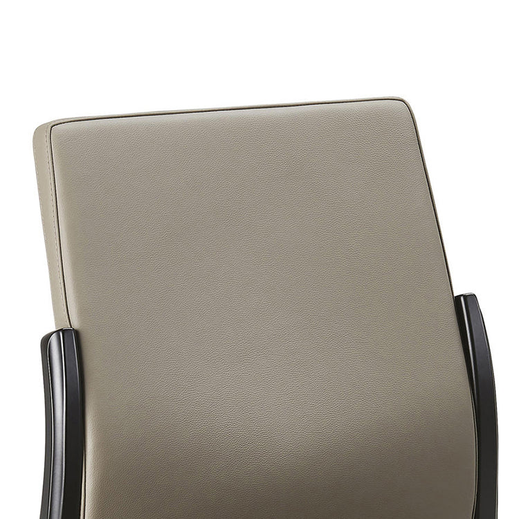 Industrial Style Side Chair Faux Leather Side Dining Chair with Wooden Base
